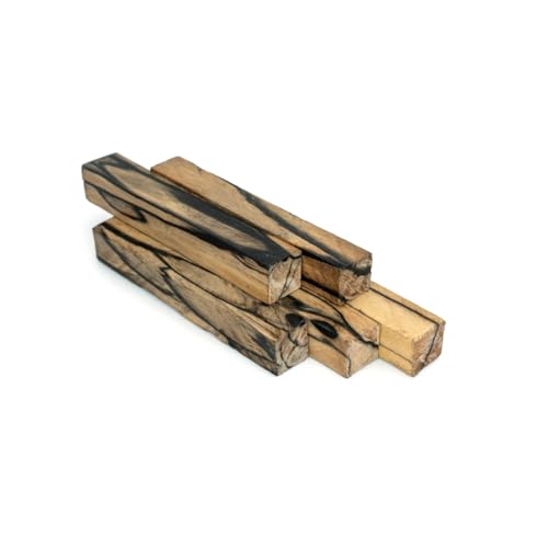 Exotic Wood Zone Pale Moon Ebony Pen Blank - Exotic Wood Turning Supply Woodturning Pen Making Woodcraft Ideal for Handmade Pens Woodworking Projects and Crafts 3/4 x 3/4 x 6 5 Pieces