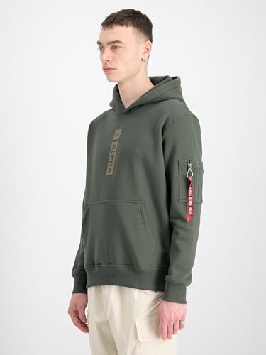 Alpha Industries PP Hoodie für Herren Dark Olive – Ansicht 5