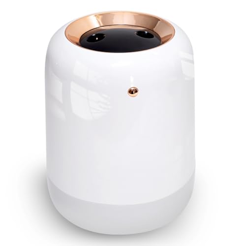 【2025大容量充電式・UV除菌】 加湿器 小型 卓上 １Ｌ コンパクト ダブルノズル 6畳 静音 アロマ対応 5000mAh 大容量バッテリー 16時間連続 デジタル残量表示 切タイマー コードレス USB 超音波式 空焚きセンサー お手入れ簡単 オフィス 寝室 おしゃれ プレゼント (ホワイト)