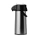 ZOGBX 77/88 OZ Fontaine isotherme à double paroi Airpot，Carafe à café en acier inoxydable，Pichet à pompe thermique qui maintient les liquides chauds pendant 24 heures/froids pendant 24 heures, 2.5L