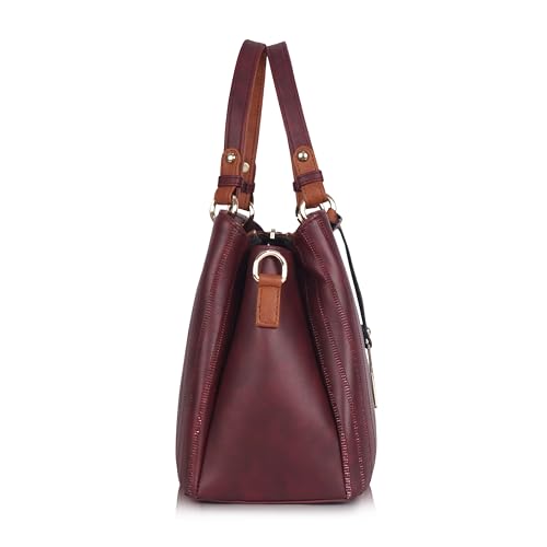 Image of Lady Quinton Women's Striped Line Handbag for Women| Ladies purse | Stylish Shoulder Bag | Gift for Women