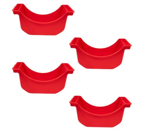 Mytee Products (4 Pack Oil Drain Pans for Trucks & Trailers Wheel Hubs 2280 ml Capacity - 13-5/8'x7-5/16'x6.5' - Portable Oil Drip Pan for Wheel - Ideal for Semi Truck, Trailers & Vehicles