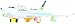 Top Race Boeing 747 Replica Model Airplane Toy, with Lights and Real Sounds, Bump and Go Action