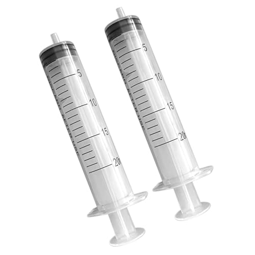 ペット 投薬器 シリンジ 注射器 子犬 猫 摂食ツール 給水器 哺乳器 流動食計量用 ペット用品 目盛り付き 多機能 携帯用 (2本 20 ml)