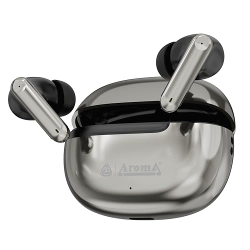 Image of AROMA TWS3 Vibe V5.4 True Wireless Earbuds - up to 60H Playtime | ENC | Fast Charging | Heavy Bass | Bluetooth | Midnight Gold