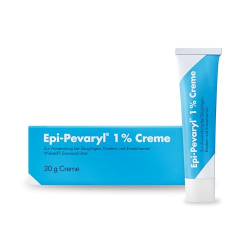 Epi-Pevaryl 1% Creme - wirksame Behandlung von häufigen Hautpilzinfektionen - Hautpilz Creme gegen Fußpilz Ringelflechte Candidose Pityriasis versicolor - antimykotische Hautcreme - 30g Tube