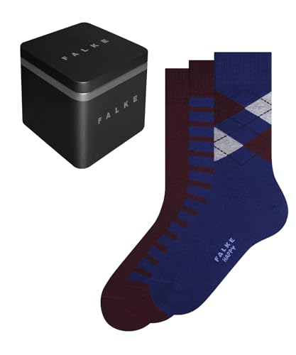 FALKE Men's Happy Cotton Socks, 3 Pairs Gift Box