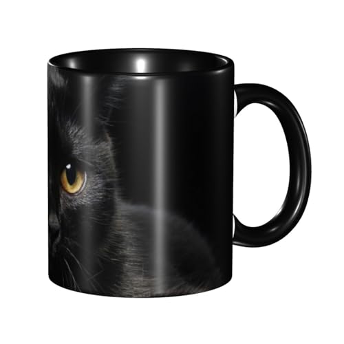 マグカップ 黒いネコ 猫柄 グッズ ギフト プレゼント カップル 誕生日 陶器 おしゃれ 人気 可愛い キャラクター アニメ 食器 レンジ可 コーヒーカップ 個性 記念品
