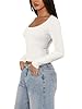 REORIA Womens Long Sleeve Shirts Basic Crop Tops S... #1