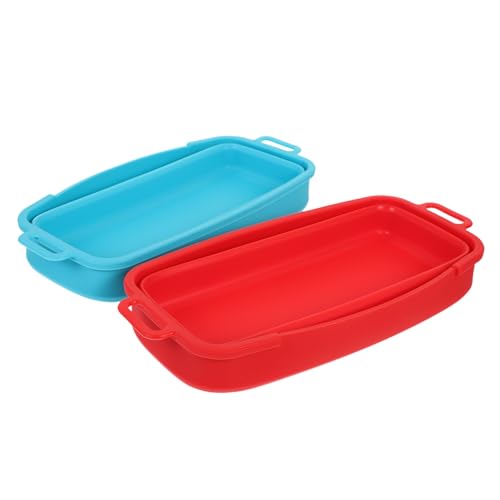 IWOWHERO Silicone Grease Cup Liners 2 Pack for Outdoor BBQ Drip Pan Liners for Grease Catcher Reusable Camping Supplies