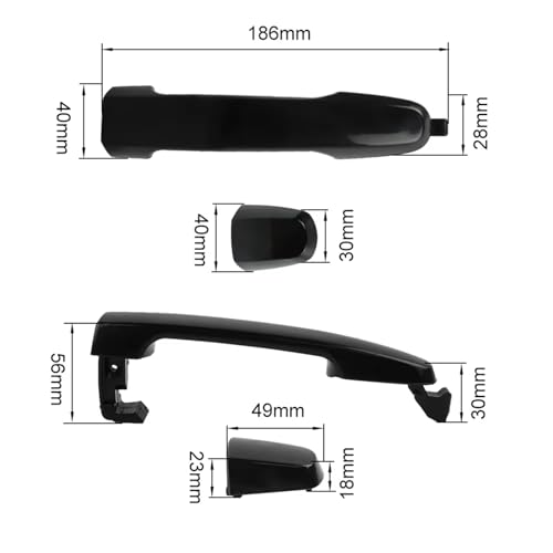 Poignée porte latérale extérieure compatible pour Matrix et Lexus ES330