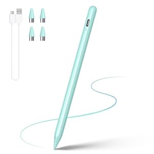 Stylus Pens for Touch Screen, DRYMOKINI Stylist Pen Compatible for Android and iOS Tablet/Phones, Rechargeable Universal Stylus Pencil Compatible for A-pple/i-Pad/Phone Tablet, Light Blue