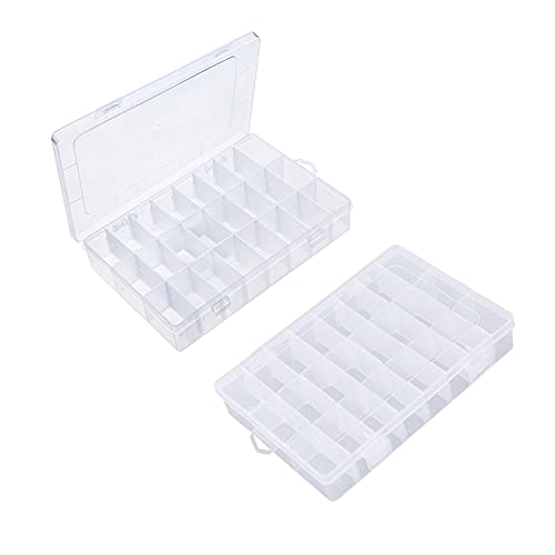 Scatola Organizer 36 Scomparti Per Piccoli Oggetti - Contenitore In Plastica Trasparente Con Divisori, Porta Perline, Viti, Gioielli, 27x17x4 Cm - 5
