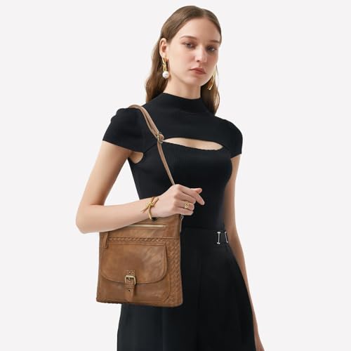 Image of KouLi Buir Crossbody Purses for Women - PU Leather Shoulder Handbags Sling Bag Crossboby Bags Medium Multi Pockets