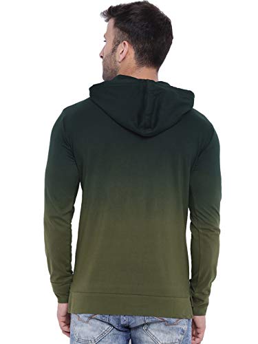 Image of GRITSTONES Tan dye Hooded T-Shirt GSHDOMB2029-P