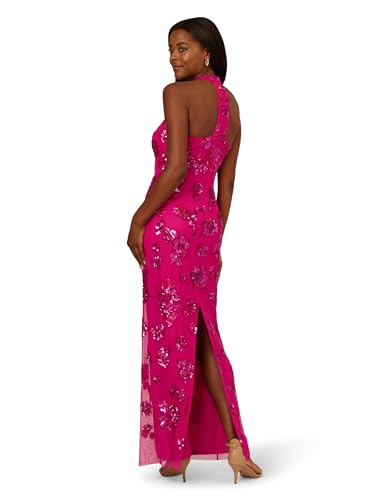 Image of Adrianna Papell Women's Bead Halter Column Dress