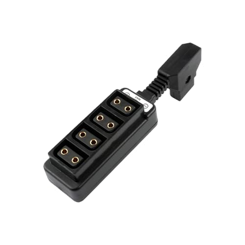 Fazvncv Divisor de batería de cámara de 1 a 4 puertos, conectores D-tap, fuente de alimentación para fotografía y filmación profesional