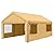 OUTFINE Carport Canopy 12x20 FT Heavy Duty Boat Car Canopy Garage with Removable Sidewalls and Roll-up Ventilated Windows, Tent Stakes x 12, Windproof Ropes x 4, Sandbags x 4 (Beige)