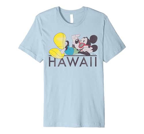 T-shirt Mickey Mouse Disney Cool vêtement été imprimé Hawaii pour homme et femme