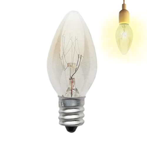 Dayysiuy Bombilla E12 | Lámpara Nocturna de Brillo | Bombilla LED E12 Resistente a Temperaturas para Interiores Porche Dormitorio Patio Cocina Sala de Estar