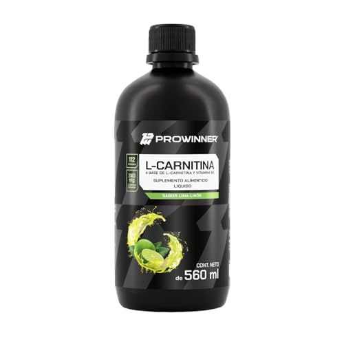 Proteínas Y Suplementos, Drugstore PROWINNER | L-Carnitina, Suplemento Alimenticio Líquido, Sabor Lima-Limón, L-Carnitina 100% Pura con Vitamina B5, 240mg de L-Carnitina por Porción, Pre...