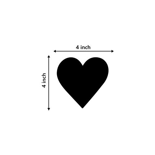 Image of eCraftIndia Set of 4 Hearts Black Wooden Cutout Wall Decor Showpiece for Home Decor Living Room Bedroom | Valentine Gift for Girlfriend Boyfriend Husband Wife Her Him | Valentine Day Decoration Items