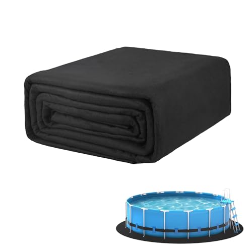 DailySPR Pool Liner Pad for Above Ground Pools Thick Heavy Duty Under Pool Mat Ground Cloth Protector for Swimming Pool Liner Puncture Resistant Smooths Surface & Extends Liner Life (12R FT)