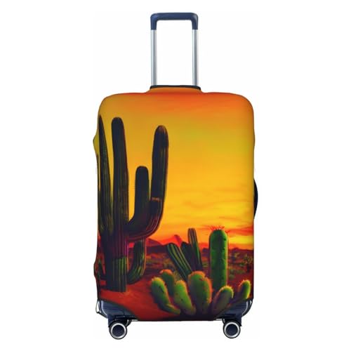 Cactus in Desert Luggage Covers For Suitcase Approved,Suitcase Cover Protector Fit 18-32 InchLuggage, X-Large