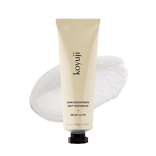 Koyuji Gum Care Salt Toothpaste - Natural Toothpaste, Fluoride Free, SLS Free, Foamless, Vegan, Gum Health. Sensitive Teeth, Keep Mouth Moist. (4.23 Fl Oz (Pack of 1), Gum Care Salt)