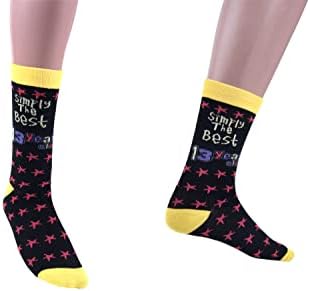 SHATCHI Simply The Best 13 Year Old Gift Novelty Socks for 13th Birthday Keepsake Gift Unisex For Her Him