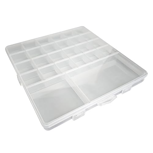 Image of 26 Grids Bead Organizer Box, Tackle Box Organizer, Plastic Jewelry Organizer Bead Containers for Organizing