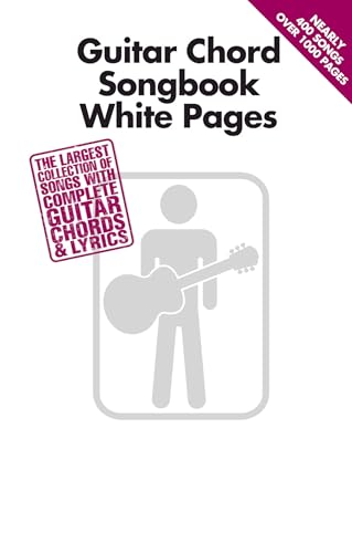 Guitar Chord Songbook White Pages | Beginner to Intermediate Guitar Songbook with Lyrics Chords Diagrams | 400 Classic Pop Rock Country Hits | Gig-Friendly Guitar Music Book for Students
