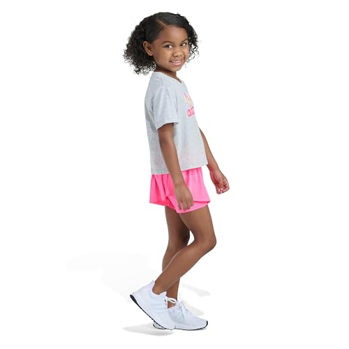 Image of adidas Baby Girls' Tee and Flowy Short Set
