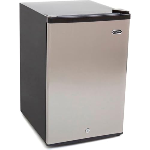 Whynter Upright Freezer with Lock, 3 Cu. Ft. Small Freezer Mini Freezer for Bedrooms, Dorms, Garages, Offices CUF-301SS, Stainless Steel, Energy Star