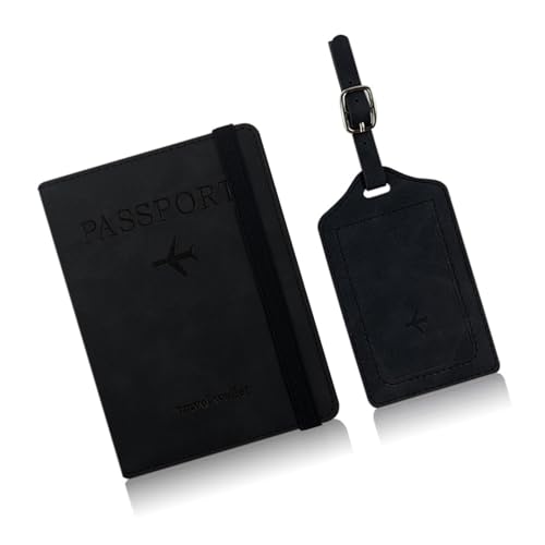 and Suitcase Set Holder Luggage PU Leather Protective for Women Man4