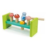 Mentari Toys - Woodland Hammer- 6pc Montessori Toy - Wooden Pounding Bench with Birdie Hammer - Boost Fine Motor Skills and Hand-Eye Coordination in Toddlers - Early Development Toy - Age 18m+