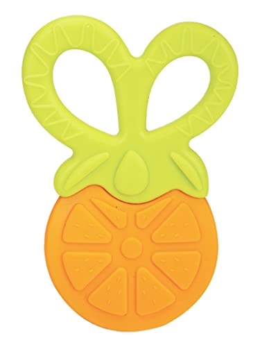 Image of Mee Mee Multi Textured Silicone Teether, Orange