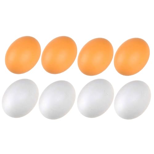 8 piezas huevos falsos de madera