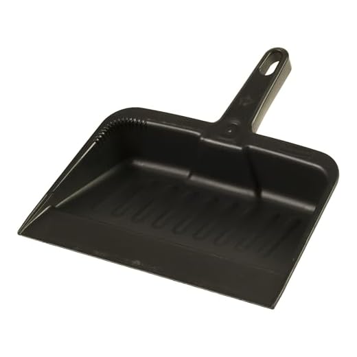 Rubbermaid Commercial Products Heavy-Duty Dustpan, Charcoal Color, for Extra Large Size Cleaning Jobs at Home/Work/Outdoor/Garage