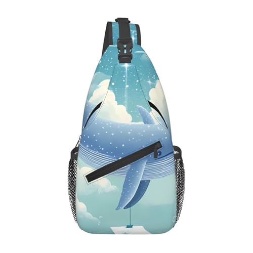 Ocean Whale Multi Functional Adjustable Single Shoulder Crossbody Bag,Casual Chest Bag, Suitable For Daily Travel,Unisex
