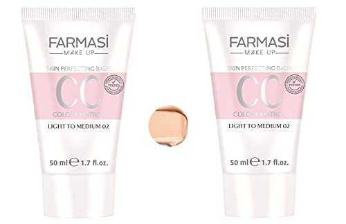 2 Farmasi Color Control CC Cream 50ml/1.7fl.oz. -LIGHT TO MEDIUM-
