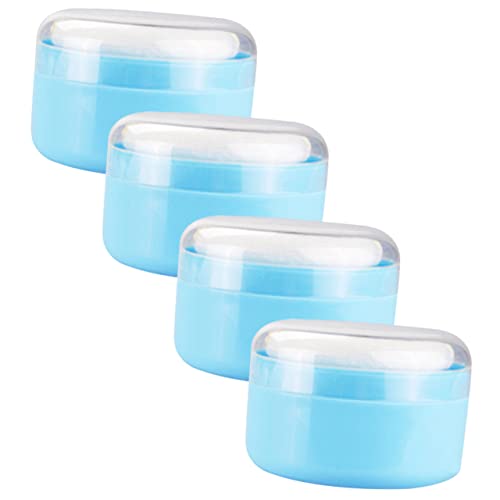 VICASKY 4Pcs Body Powder Puff and Container Set Powder Dispenser Case with Puff Applicator for Home Use for Bath and Travel Soft and Portable