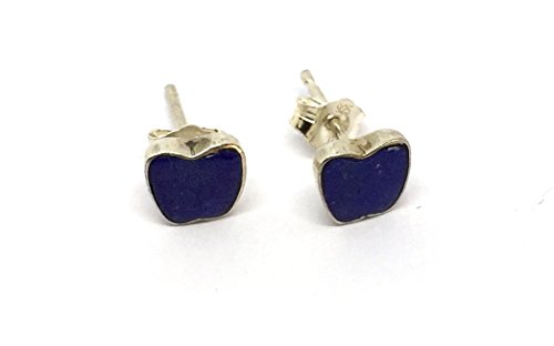Pendiente manzana lapislázuli y Plata 925