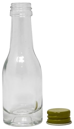 25 bouteilles en verre de 50 ml Aromhuset avec bouchon à vis vert - 3