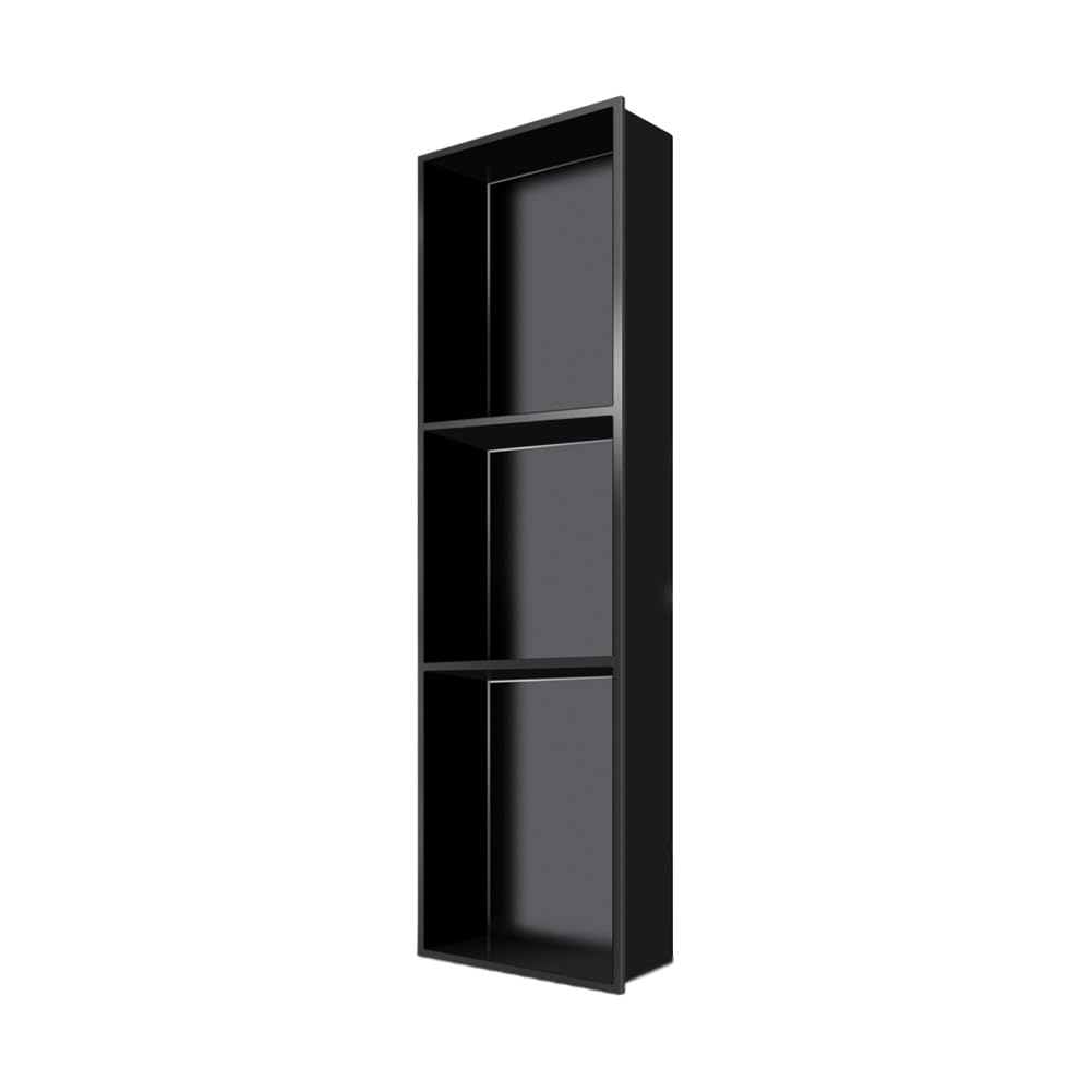 QUSYZD Stainless Steel Shower Niche - Waterproof Recessed Storage Caddy, No Tile Installation Needed, Bathroom Wall Organizer Shelves, Black, 70x28x12.5cm,Black-90x28x12.5cm