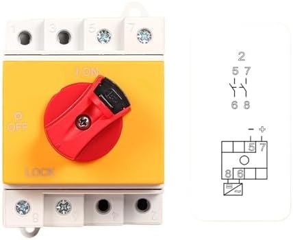 DC Solar Isolator Switch PV 1000V 32A 2P Din Rail Mounting Rotati...