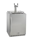 Kegco Kegerator 24' Wide Dual Tap Stainless Steel Undercounter Beer Dispenser HK38SSU-2