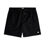 Billabong Men's Standard All Day Overdye Layback Elastic Waist Boardshort, 17 Inch Outseam, Black S125