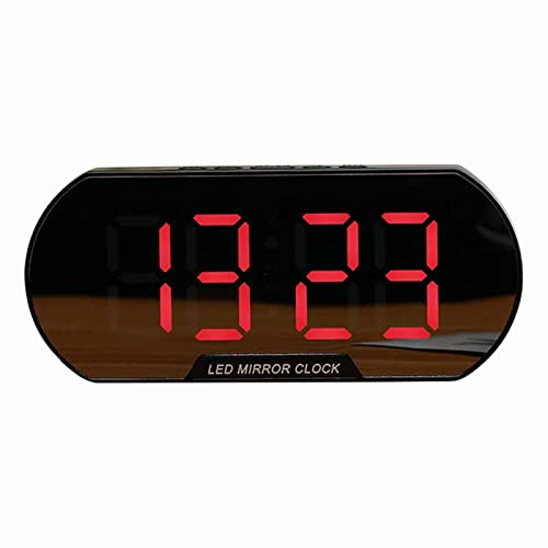 El Reloj Del Juicio Final 2 Reloj LED para dormitorio, reloj electrónico de escritorio, reloj despertador Digital LED con nocturna inteligente para el , dormitorio y Relojes De Pa (Red, One Size)