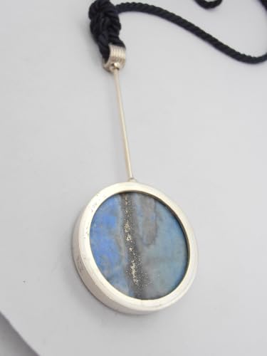 Pendentif tourmaline rose synthétique argent 925 collier ras-du-cou pierre fine femme - 7